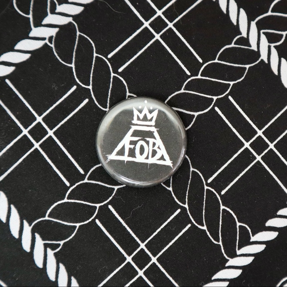 Mini Fall Out Boy / FOB Logo Button Pin